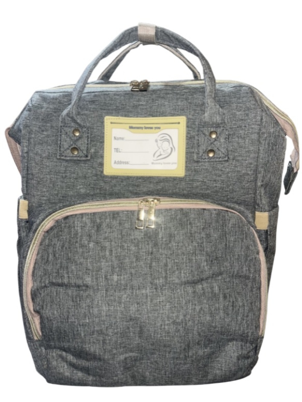 3-in-1 Multifunctional Diaper
Backpack w/Foldable
Changing Station Heather Grey